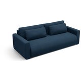 Cosmopolitan Design Temno modra žametna raztegljiva sedežna garnitura s prostorom za shranjevanje 238 cm Belfast – | Shoptok.si