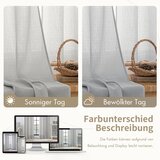 MIULEE polprosojne sive zavese z obročki – set 2, 140 × 160 cm odprta embalaža | Shoptok.si