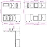  11-dijelni set kuhinjskih ormarića Porto konstruiranog drva | shoptok.hr