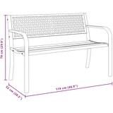  Vrtna klupa 119 cm crna čelična | shoptok.hr
