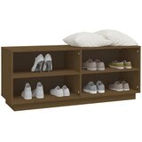 Ormarić za cipele boja meda 110x34x45 cm od masivne borovine | shoptok.hr