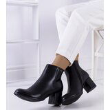 Gemre Black block-heeled ankle boots eco-leather Durnatel | Shoptok.si