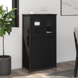 Maison Chic Komoda - Predalnik črna 62x32x106,5 cm inženirski les, (21715899) | Shoptok.si