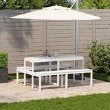  Stol za piknik bijeli 160 x 134 x 75 cm od masivne borovine | Eponuda.com