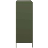 vidaXL Visoka omara olivno zelena 68x39x103,5 cm jeklo | Shoptok.si