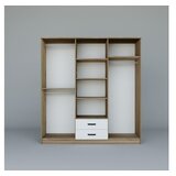 Hanah home ormar braon - bele boje yaman 1600 75 | ePonuda.com