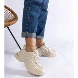 Gemre Beige Women's Sports Sneakers Urena | Shoptok.si