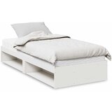 vidaXL Dnevna postelja z vzmetnico bela 80x200 cm trdna borovina | Shoptok.si