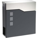 Wiltec postni nabiralnik z rezo za casopis antracit + inox 2 Cene