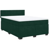  Krevet s oprugama i madracem tamnozeleni 140x190 cm baršunasti | shoptok.hr