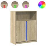 vidaXL Komoda s LED svjetlima boja hrasta 77 x 34 x 100 cm drvena | shoptok.hr