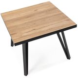 Marckeric Črna/naravna mizica z mizno ploščo v hrastovem dekorju 60x60 cm Sindi – | Shoptok.si