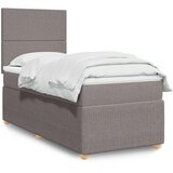  Krevet s oprugama i madracem smeđesivi 100 x 200 cm od tkanine | shoptok.hr