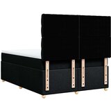 vidaXL Krevet s oprugama i madracem crni 140x200 cm od tkanine | shoptok.hr