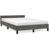vidaXL Posteljni okvir z vzglavjem temno siv 120x190 cm žamet Cene