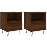 Maison Chic Dvo delni komplet Nočne omarice - Nočne mize rjavi hrast 40x35x50 cm inženirski les, (21687994) Cene
