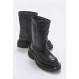 LuviShoes Tali Black Skin Genuine Leather Women's Boots. Cene