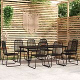  9-dijelni vrtni blagovaonski set crni | shoptok.hr