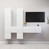  7-dijelni set TV ormarića bijeli od konstruiranog drva Cijene