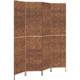 Sobna pregrada s 4 panela smeđa 163 x 180 cm od vodenog zumbula | shoptok.hr