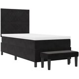  Krevet s opruga kutije s uzglavljem Crna 200 x 90 cm Baršun | shoptok.hr