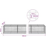  Gabion s žicom debljine 3,5 mm i mrežom 5x10 cm 500x100x50 cm | shoptok.hr