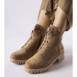 Gemre Beige insulated eco-suede hiking boots Noha | Shoptok.si