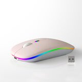 INF Brezžična miška z dvojno povezavo 2,4 G + Bluetooth 5,8 G - roza, (5000071610) Cene