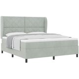  Krevet s opruga kutije Svijetlo siva 200 x 180 cm Baršun | shoptok.hr