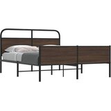  Metalni okvir kreveta bez madraca smeđa boja hrasta 160x200 cm | Eponuda.com