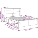  Okvir za krevet Umjetnička hrastovina 140 x 190 cm | shoptok.hr
