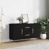 The Living Store Komoda črno 100x36x60 cm inženirski les - Komoda, (21662839) | Shoptok.si