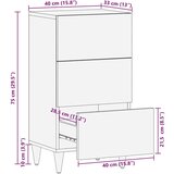 vidaXL Ormarić / Komoda Crna i zlatna 40 x 33 x 75 cm masivno drvo manga | shoptok.hr