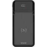 Savio BA-09 power bank Lithium Polymer (LiPo) 37 mAh Wireless charging Black | shoptok.hr