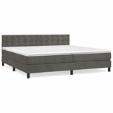 The Living Store Box spring postelja z vzmetnico temno siva 200x200 cm žamet - Box Spring Postelja, (21490154) | Shoptok.si