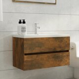 Ormarić za umivaonik boja dimljenog hrasta 40x35x62,5 cm drveni | shoptok.hr