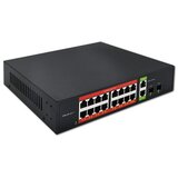 Qoltec Przełącznik sieciowy SWITCH Gigabit Ethernet PoE | 16x RJ45 | 2x RJ45 Uplink | 2x SFP | 1000Mb /s Cijene