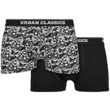 Urban Classics Organic Boxer Shorts 2-Pack Detail aop+black Cene
