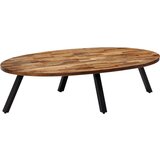vidaXL stolić za kavu od masivne obnovljene tikovine ovalni 120 x 60 x 30 cm | shoptok.hr