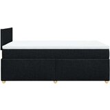 vidaXL Krevet box spring s madracem crni 120 x 190 cm od tkanine | shoptok.hr