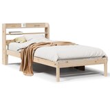 Maison Chic Posteljni okvir - Enojna postelja - Postelja za odrasle brez vzmetnice 75x190 cm trdna borovina-J11086, (21772370) | Shoptok.si