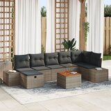 vidaXL 8-dijelni vrtni sofa set s jastučićima siva Poly Rattan | shoptok.hr