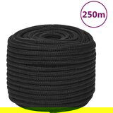 vidaXL vrv za čoln popolnoma črna 14 mm 250 m polipropilen Cene