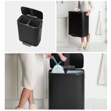 Brabantia Koš za smeti Bo Pedal Bin, 2 x 30 L, črn | Shoptok.si