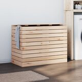 vidaXL Košara za perilo 88,5x44x66 cm trdna borovina Cene