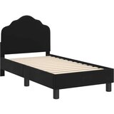  Posteljica za malčke z vzglavjem Črna 70 x 140 cm Žamet, (5000105339) | Shoptok.si
