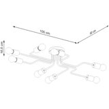 Nice Lamps Crna/u prirodnoj boji stropna svjetiljka 60x100 cm Dazzle – | shoptok.hr