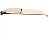 vidaXL Ročno zložljiva tenda LED 600x300 cm rumena in bela, (20966022) | Shoptok.si
