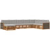  Set vanjskih sofa 8 kom. Prirodna i svjetlosiva | shoptok.hr