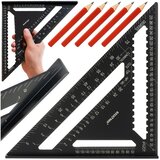Bigstren aluminijski tesarski kutnik 30 x 30 cm + 5 olovaka | shoptok.hr